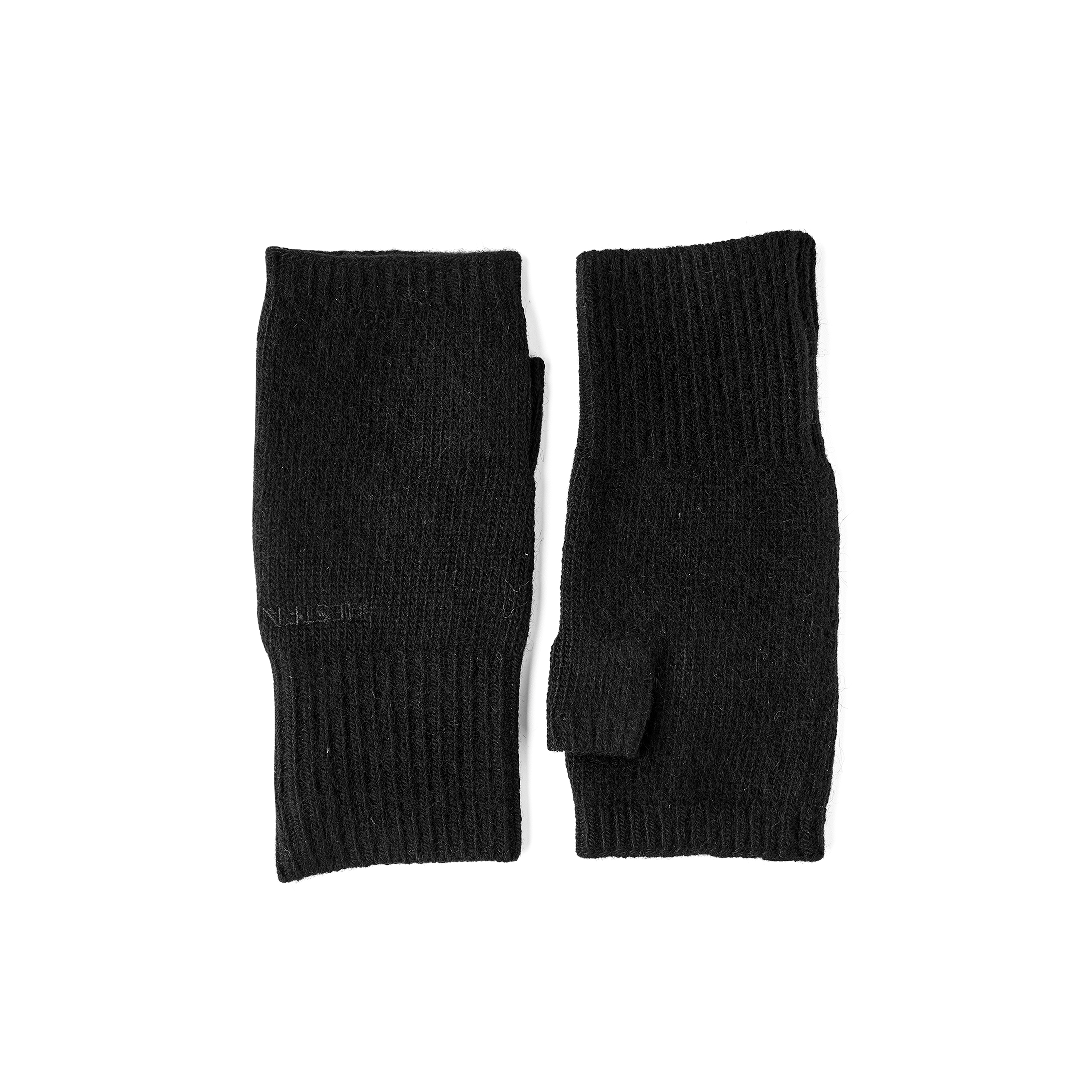 Schwarzer gestrickter Pulswärmer aus Kaschmir