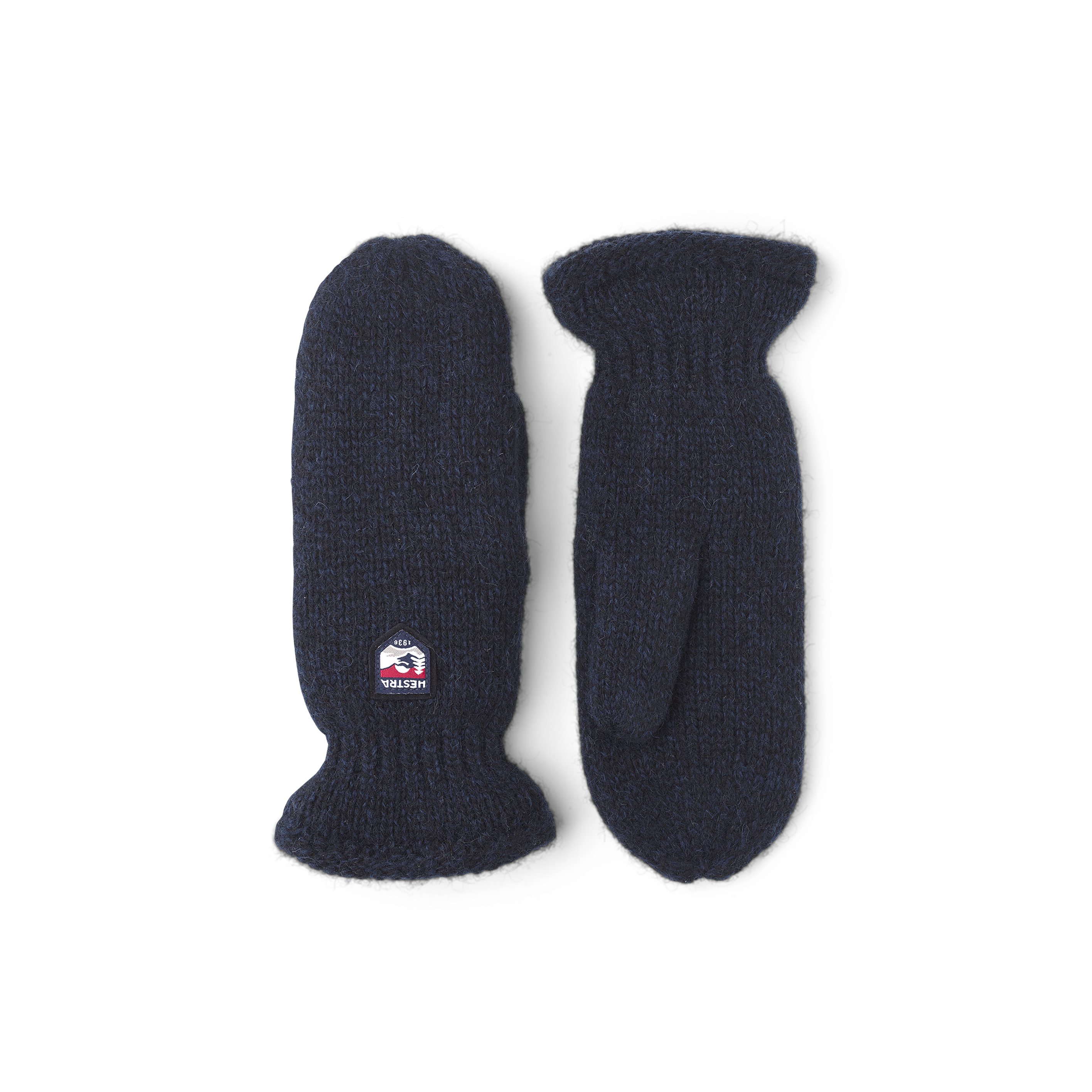 Dunkelblauer Strickfäustling aus Shetlandwolle