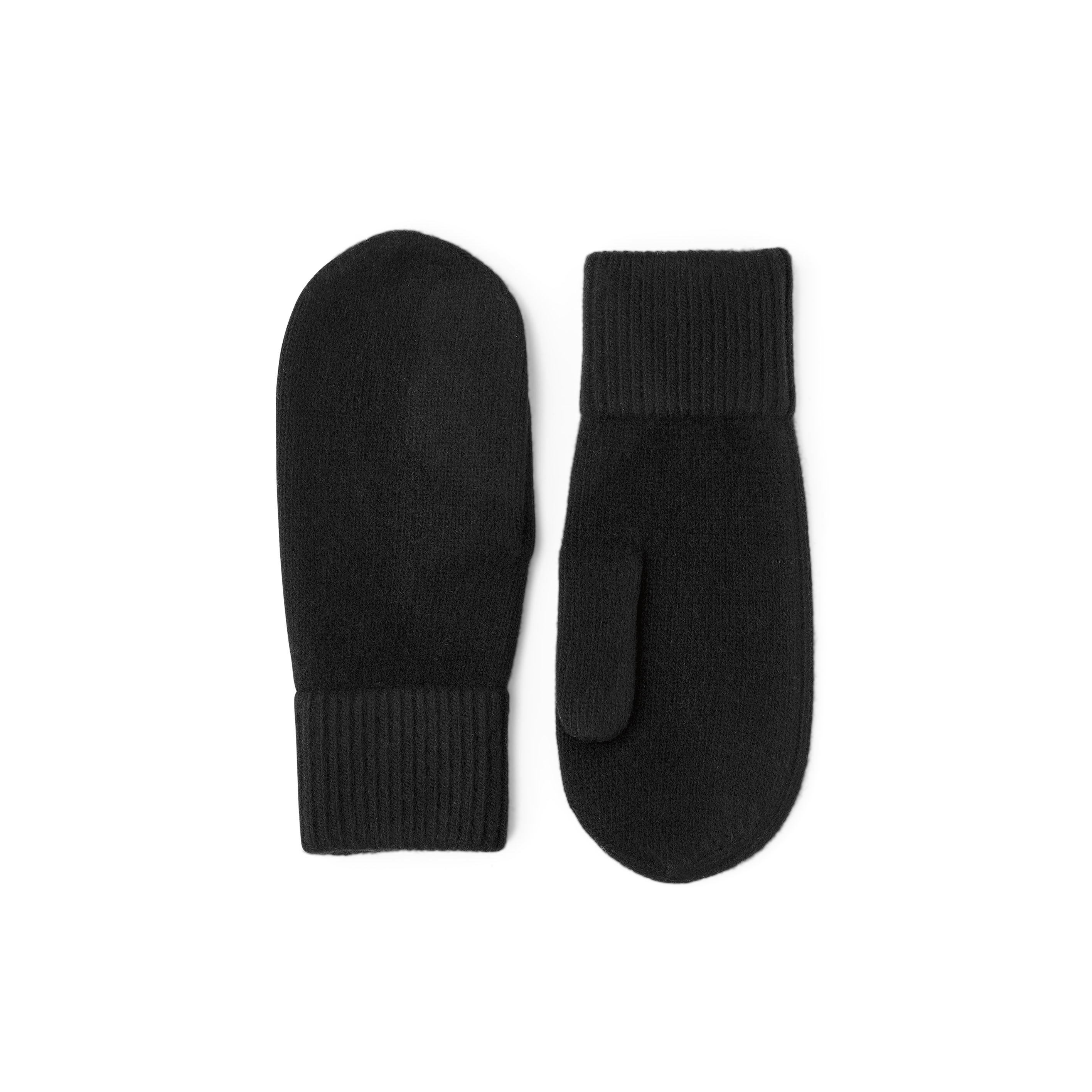 Schwarzer Strickfäustling aus Kaschmir