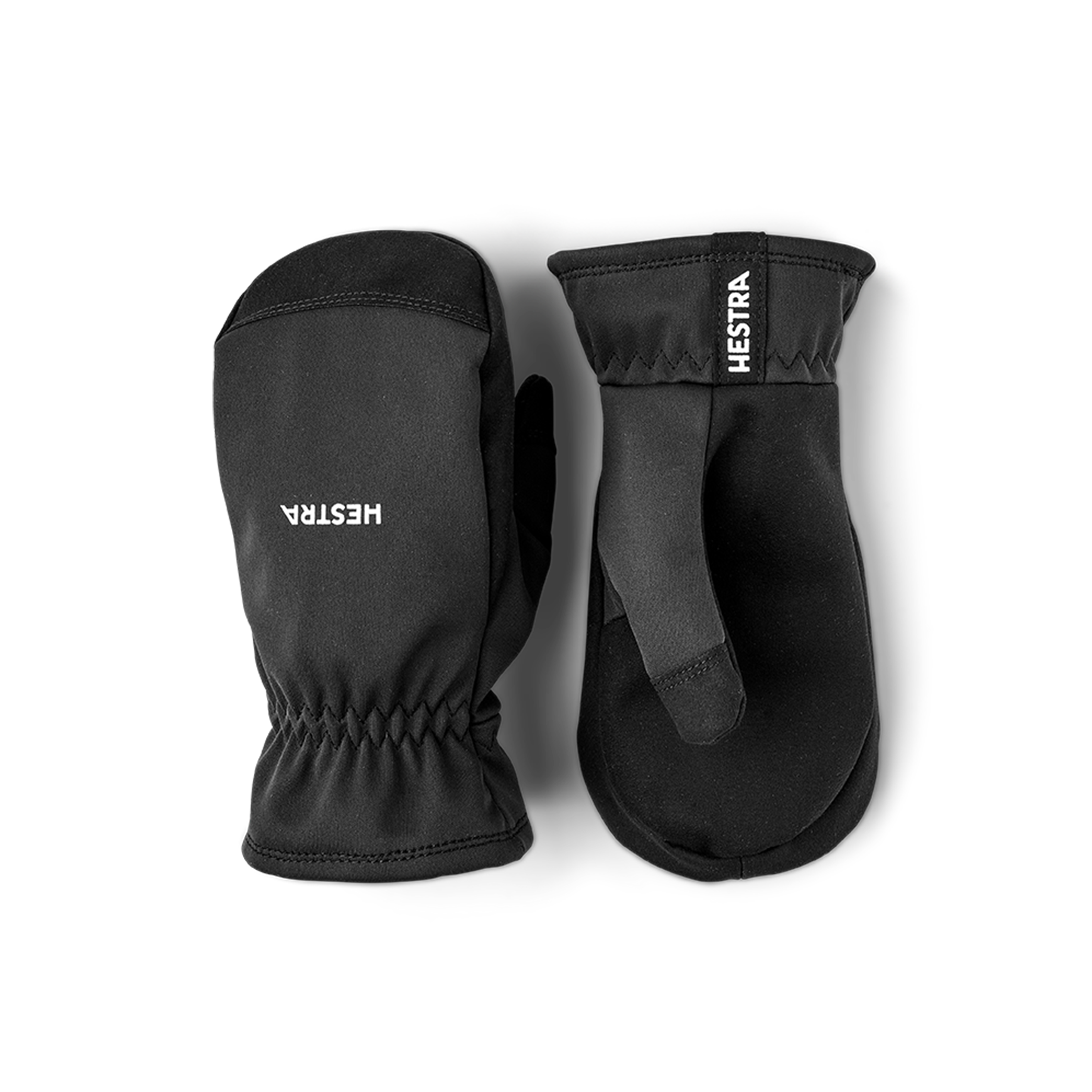 Schwarzer Fausthandschuh aus Stoff