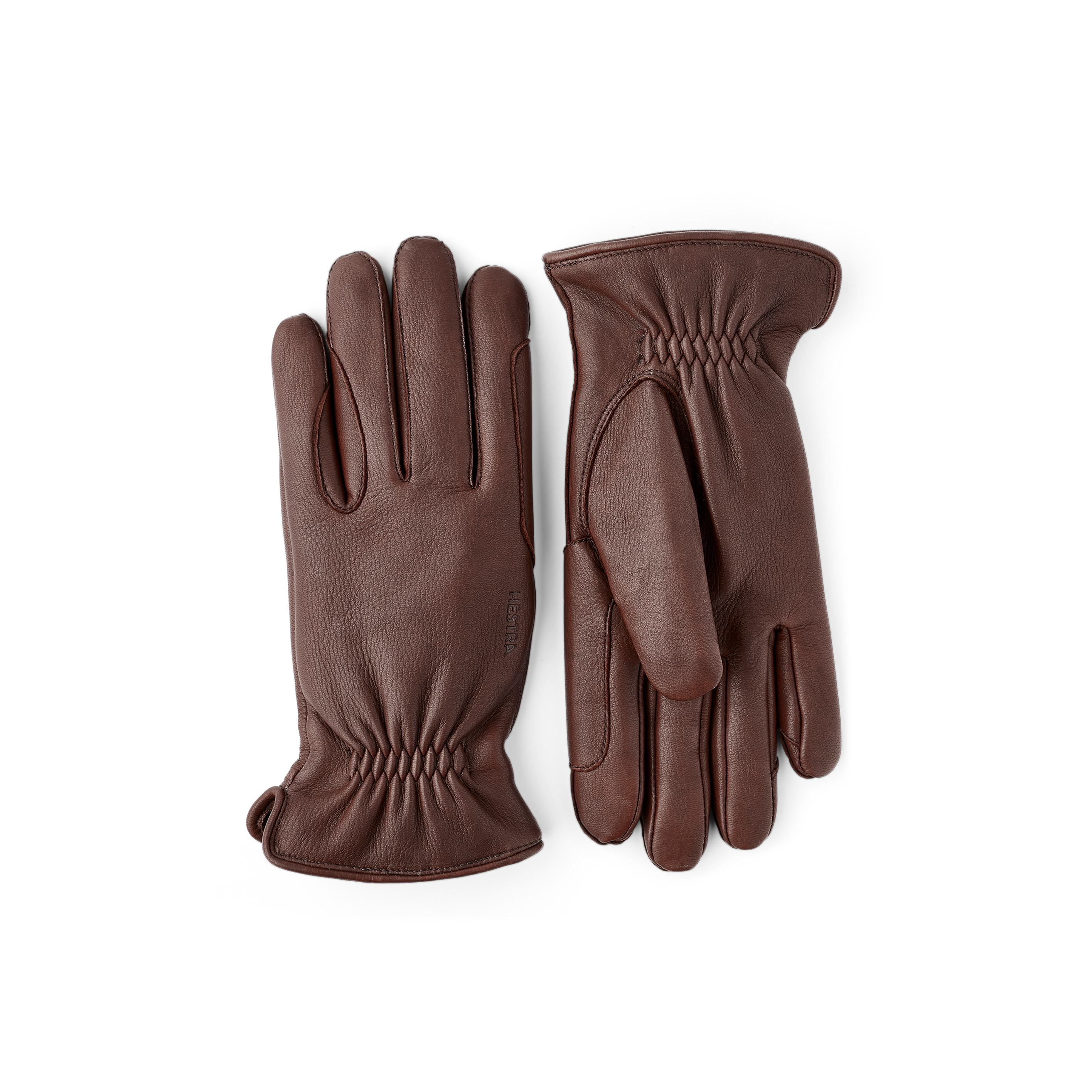 Dunkelbrauner Reithandschuh aus Hirschleder