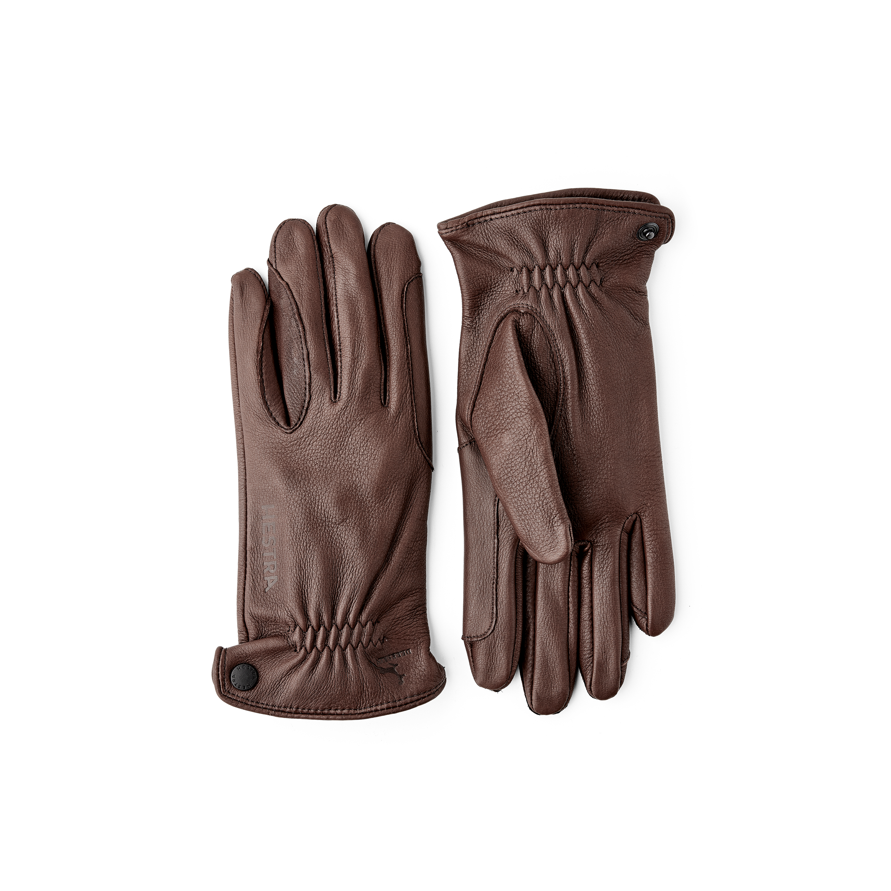 Dunkelbrauner Reithandschuh aus Hirschleder