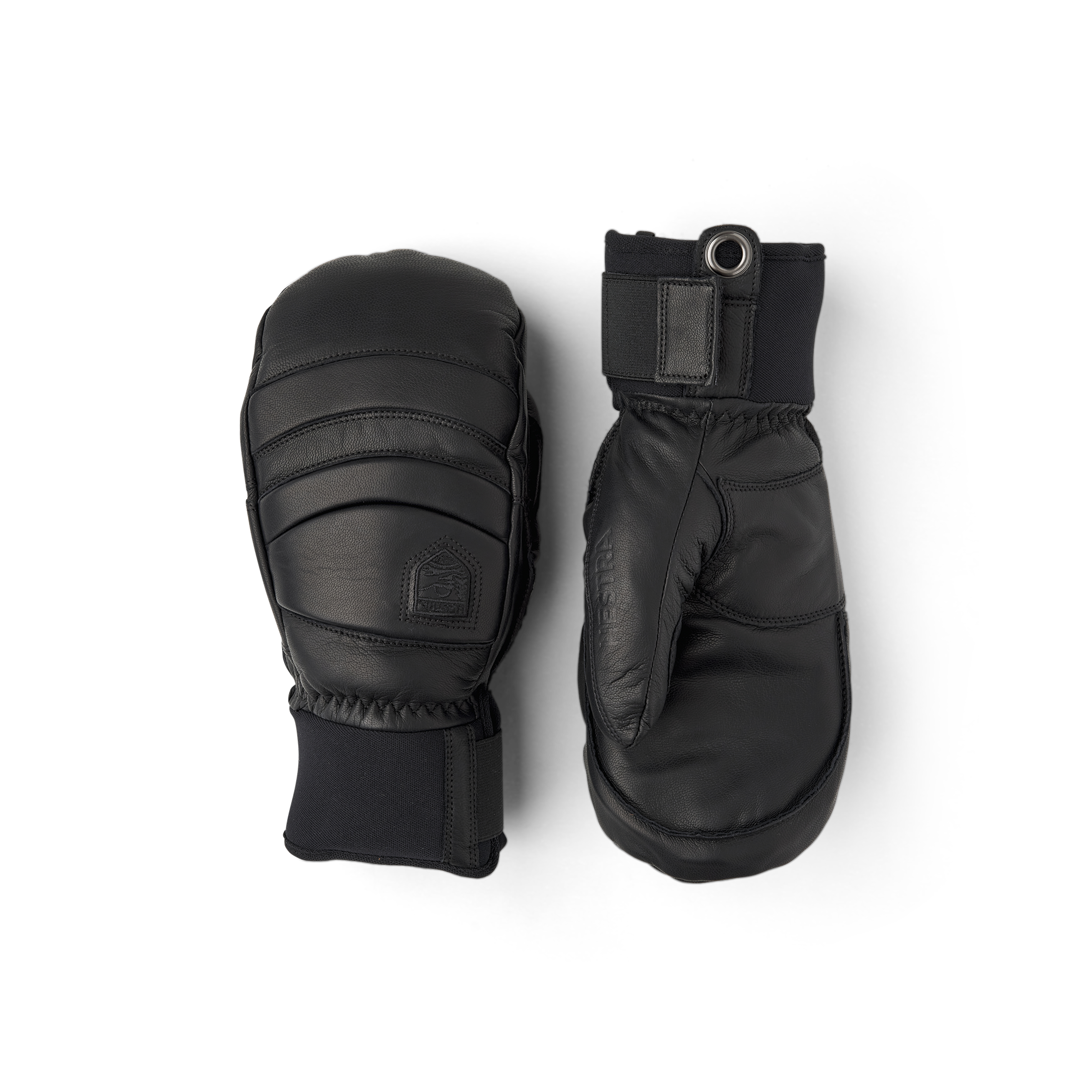 Schwarzer Fausthandschuh aus Rindsleder