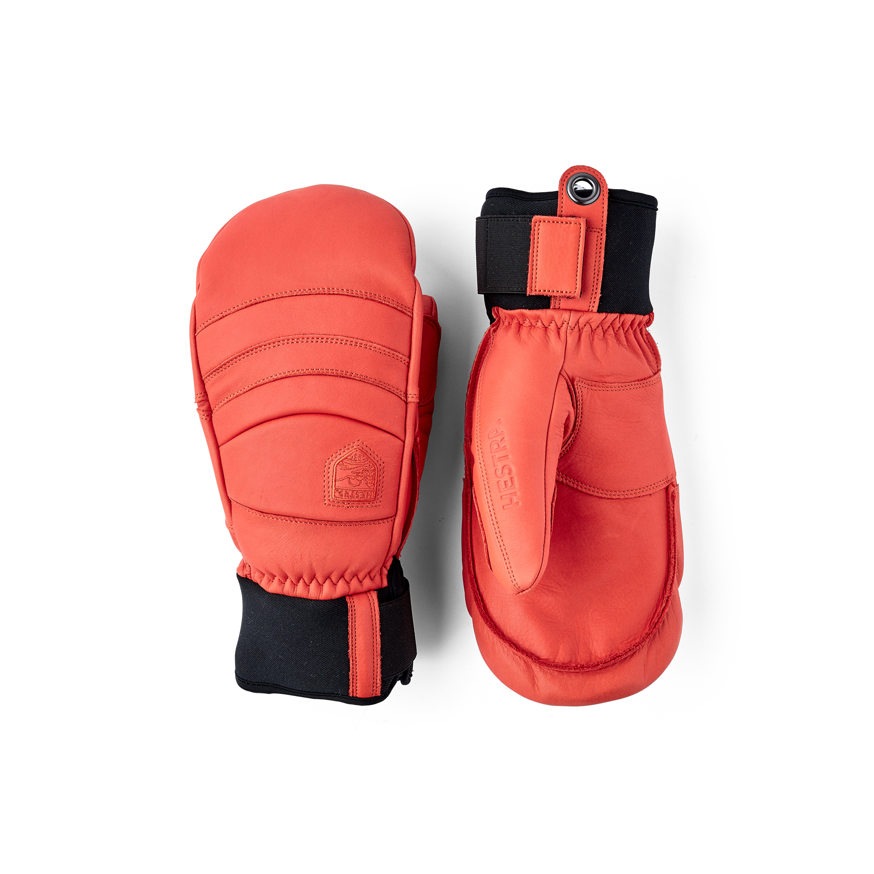 Hellroter Fausthandschuh aus Rindsleder