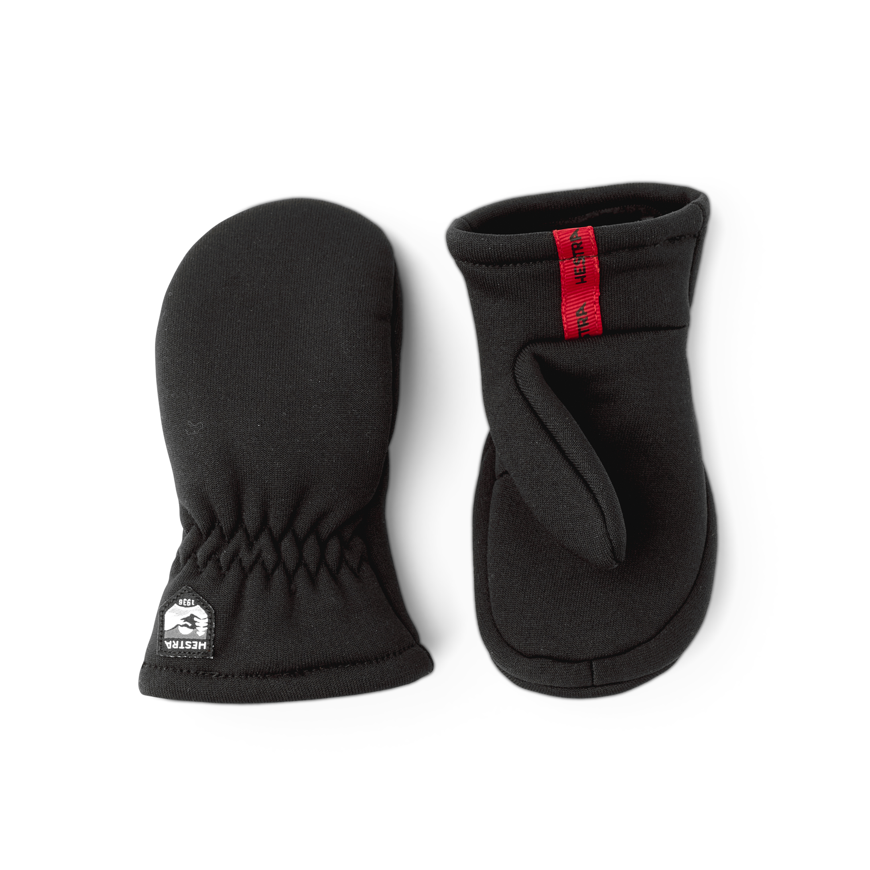 Schwarzer Fausthandschuh aus Fleece