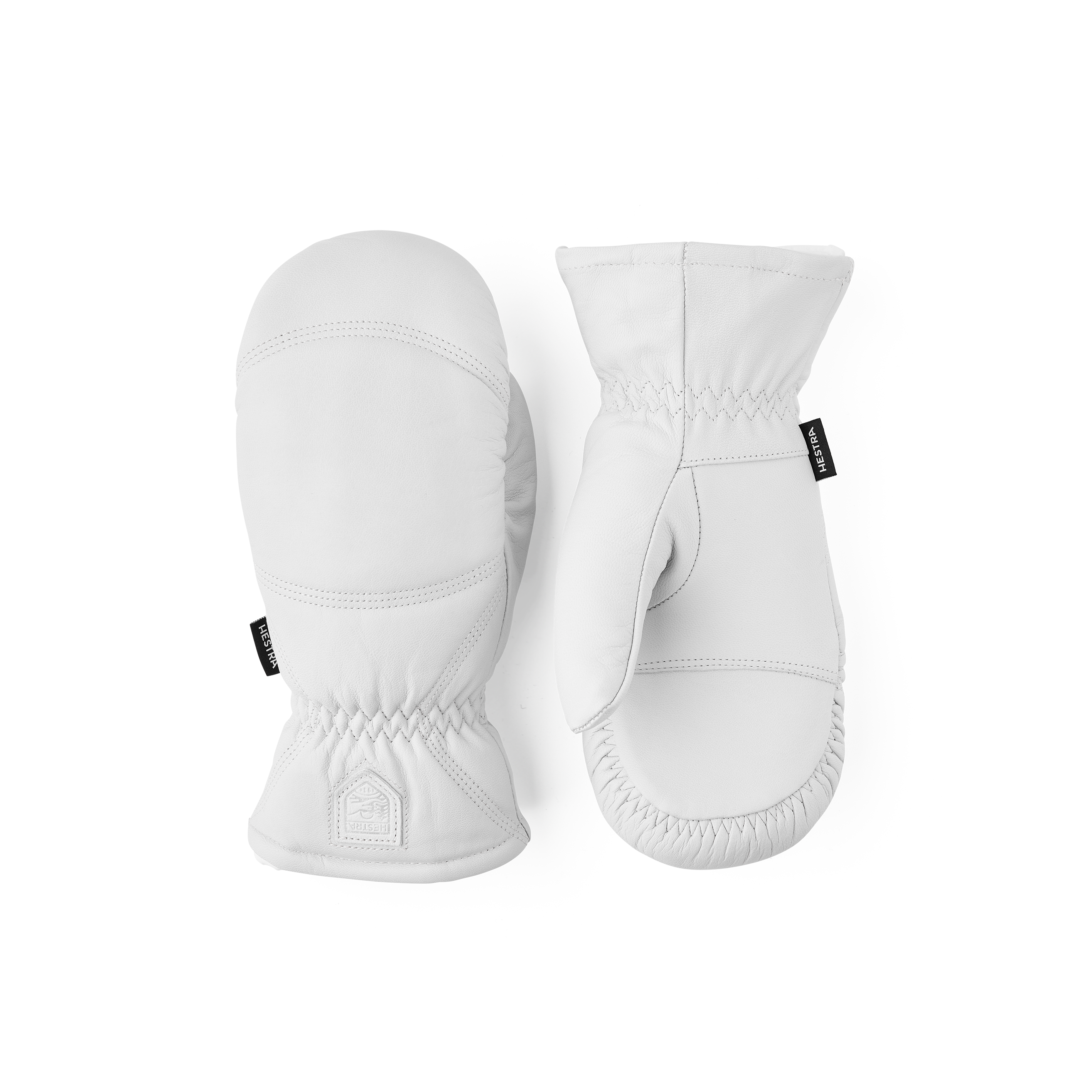 Weißer Fausthandschuh aus Ziegenleder