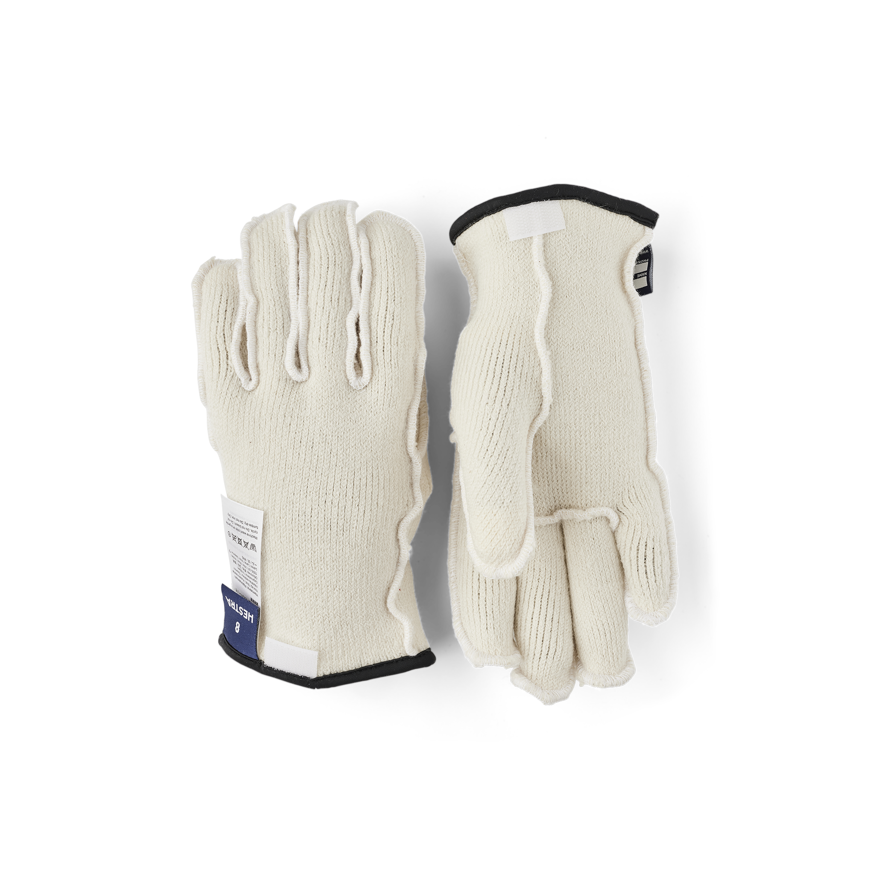 Weißes maschinengenähtes Handschuhfutter