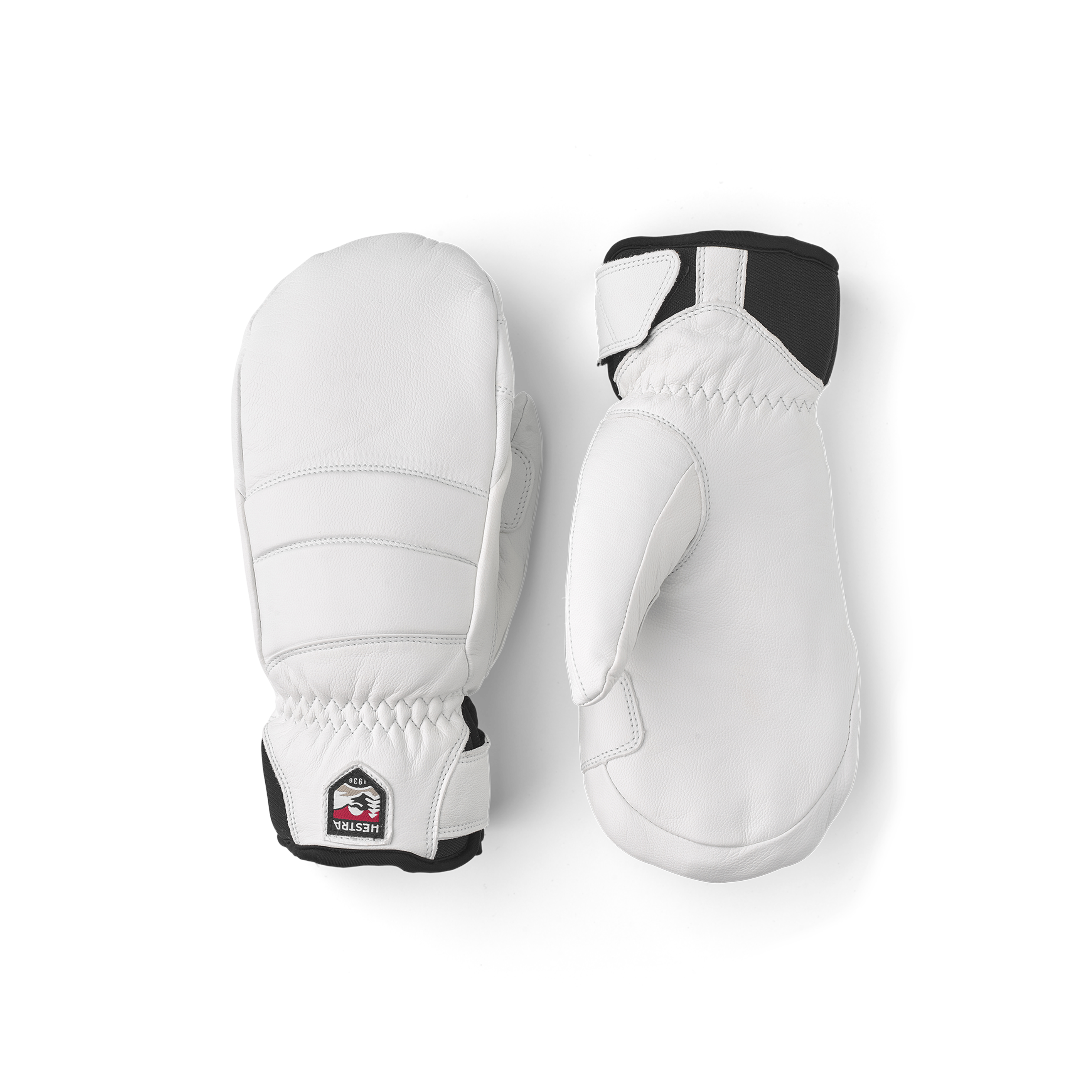 Weißer Fausthandschuh aus Rindsleder