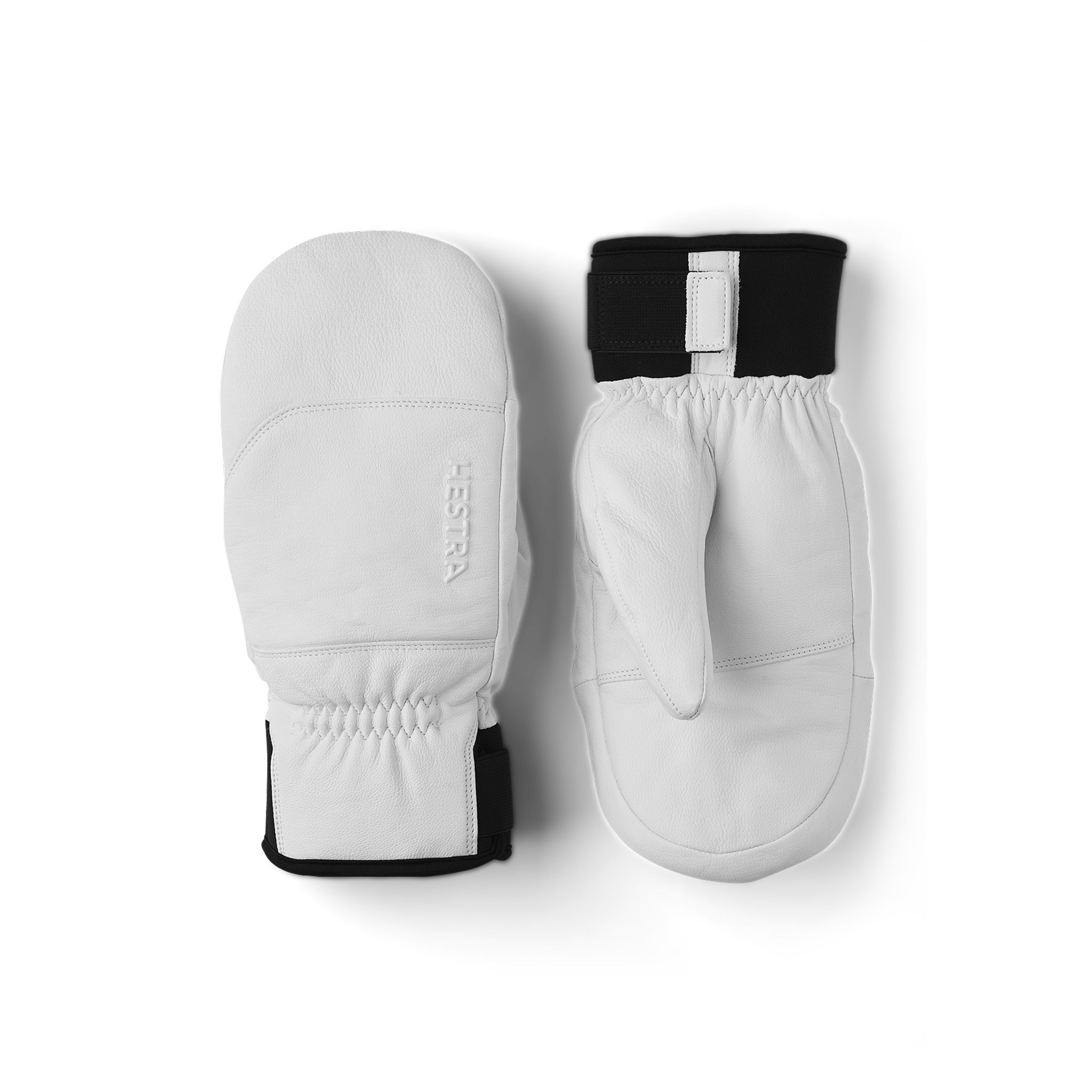 Weißer Fausthandschuh aus Ziegenleder