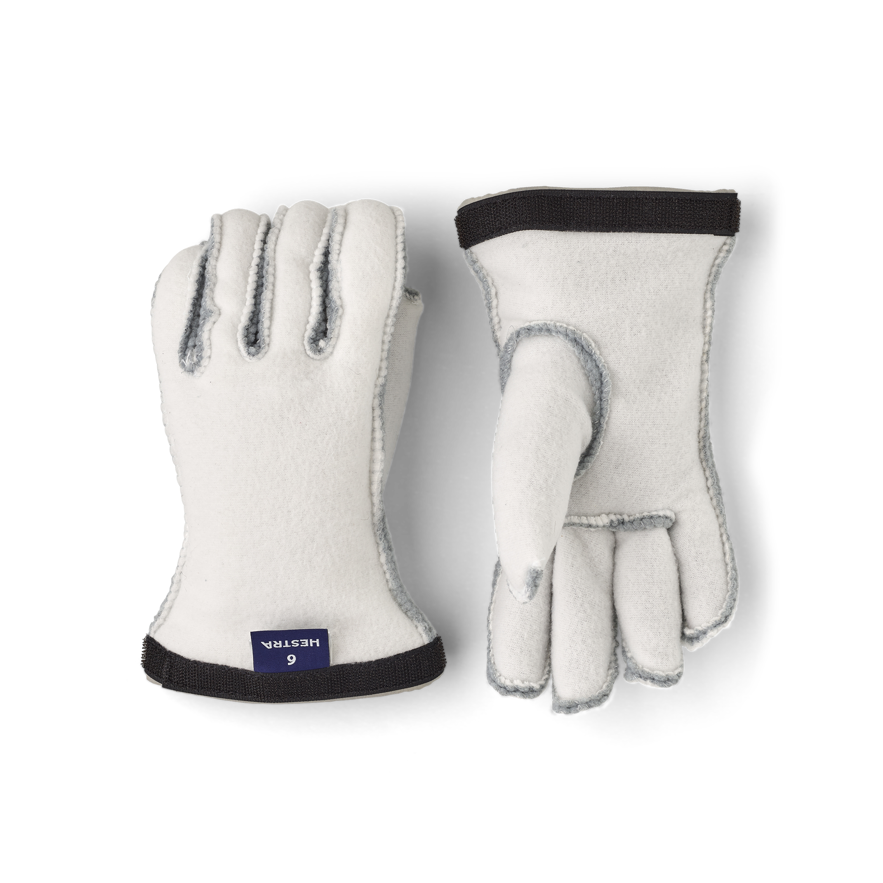 Weißes maschinengenähtes Handschuhfutter