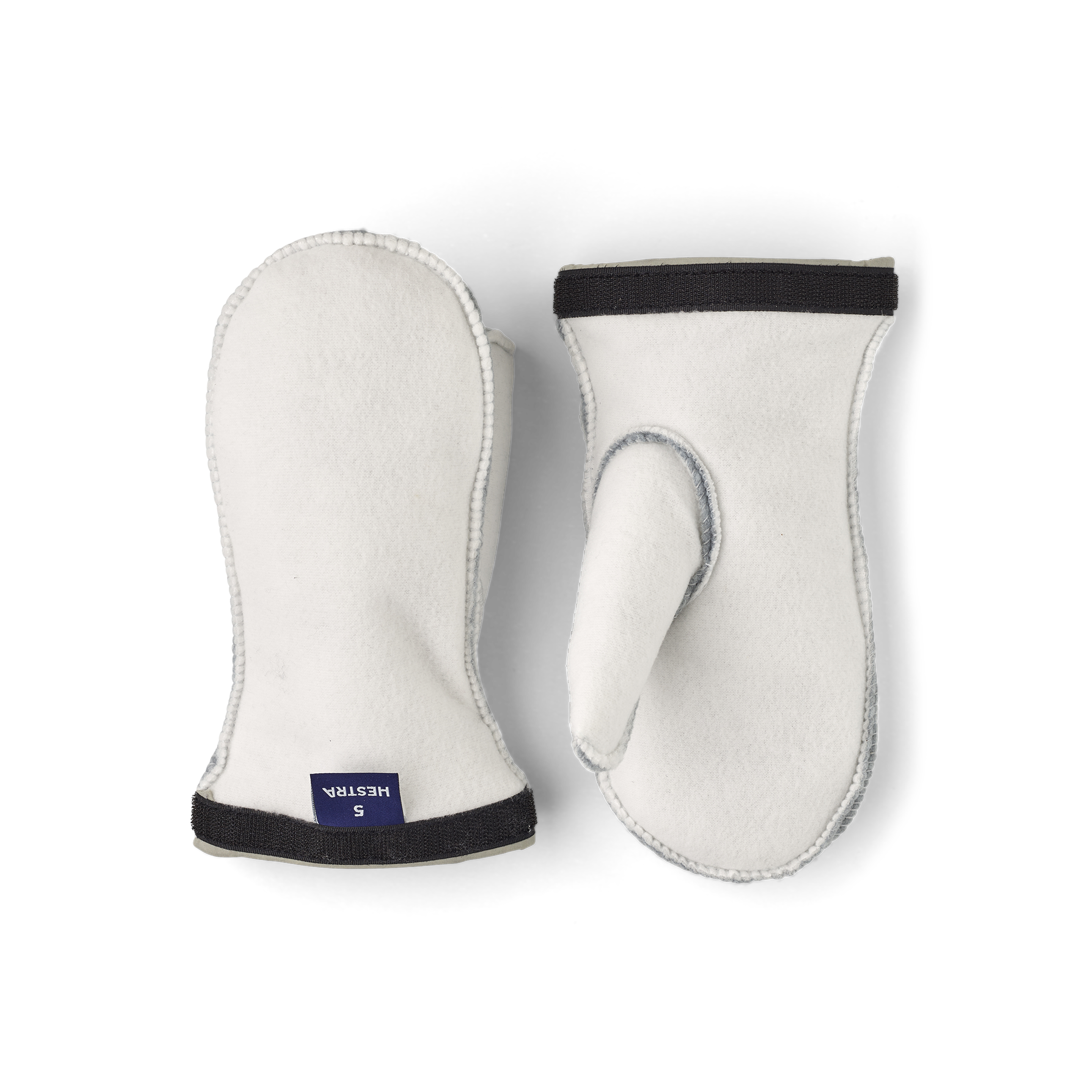 Weißer maschinengenähter Innenfäustling