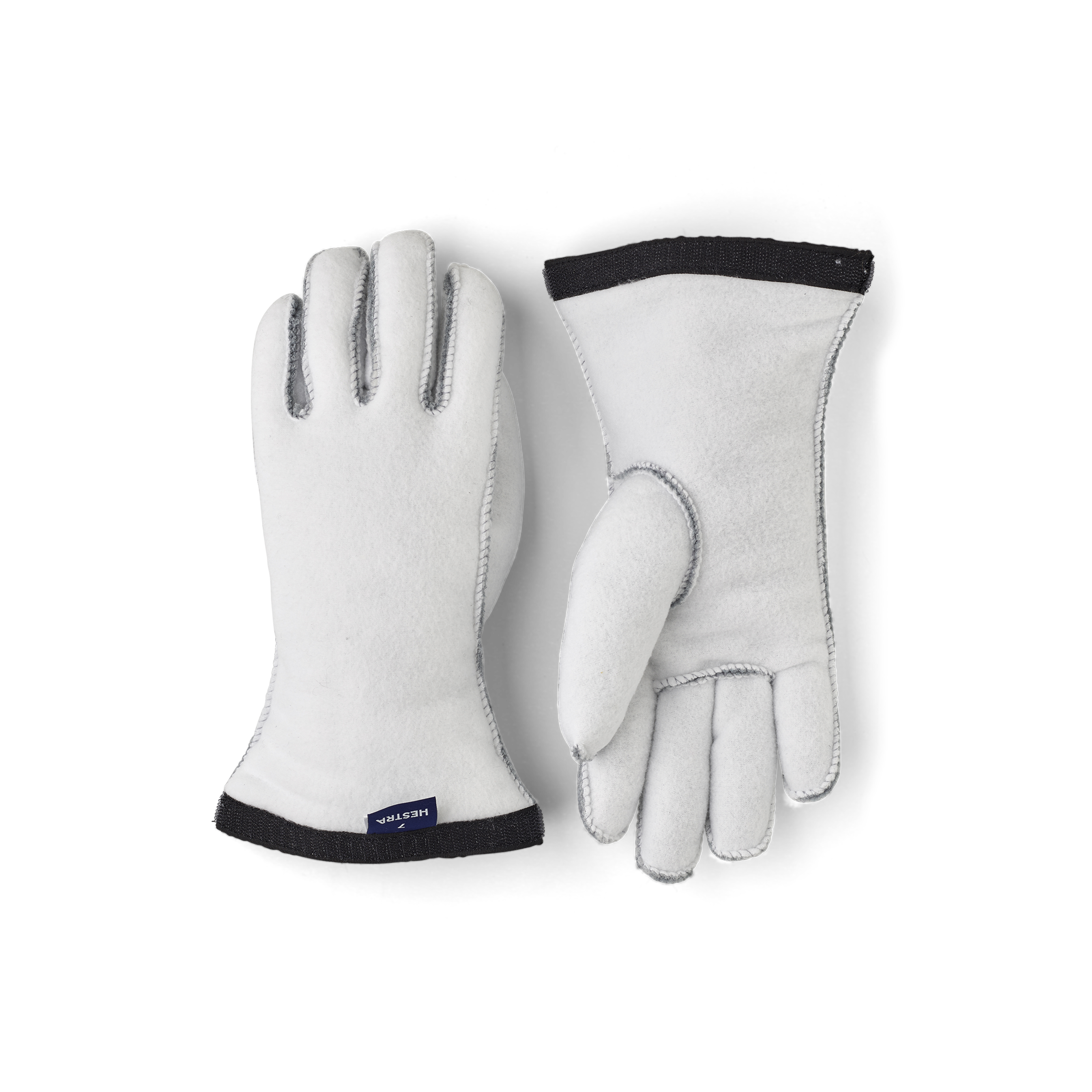 Weißes maschinengenähtes Handschuhfutter