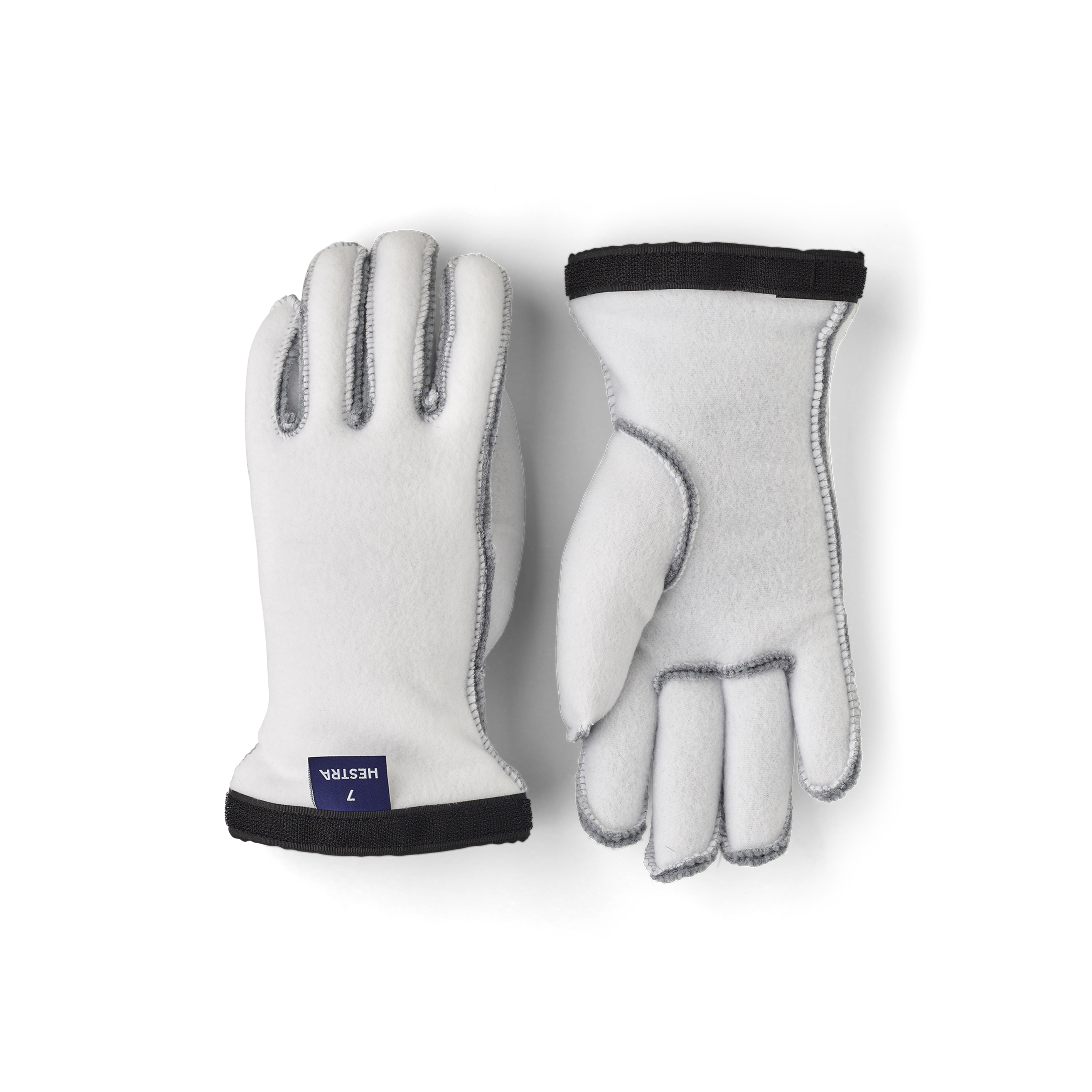 Weißes maschinengenähtes Handschuhfutter