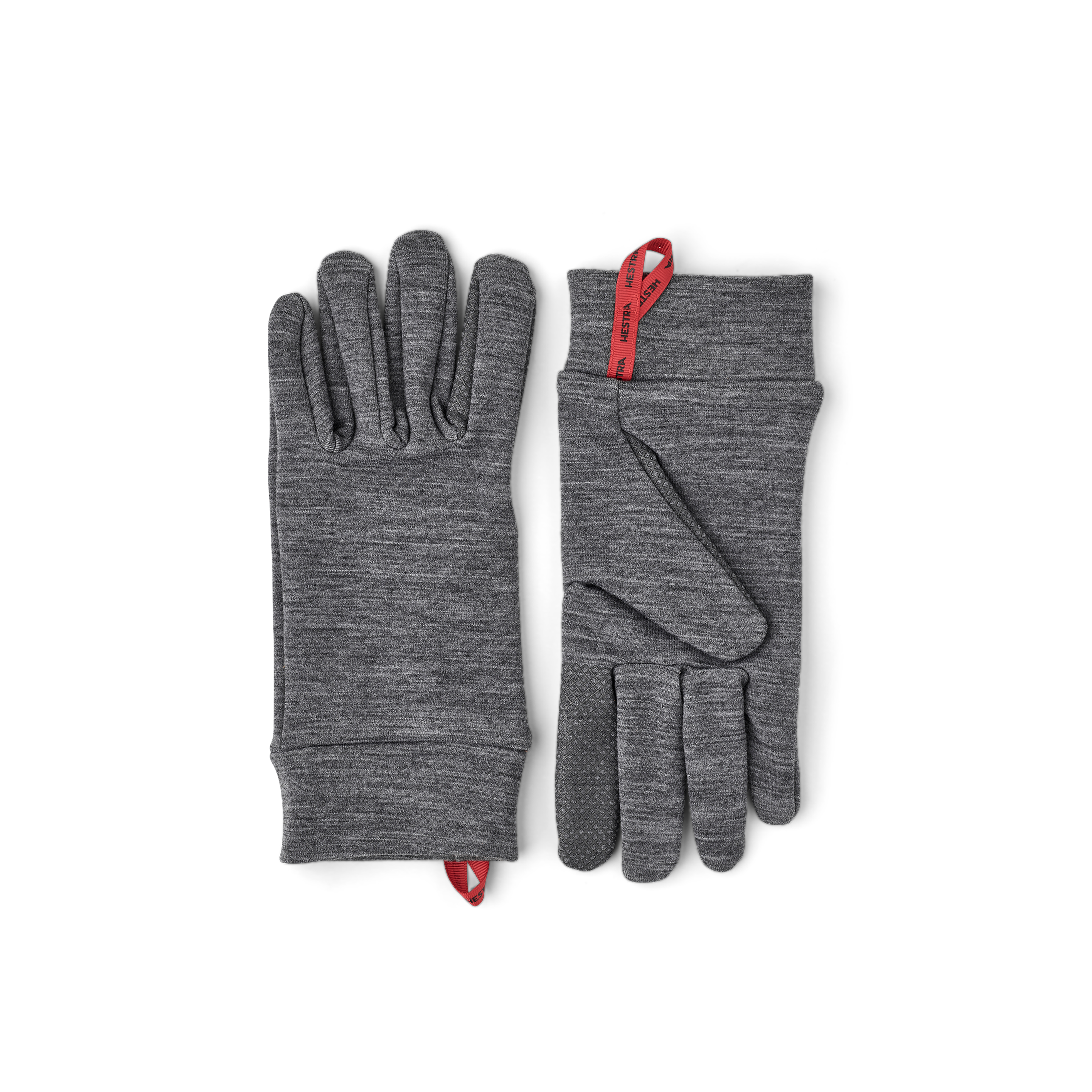 Grauer Innenhandschuh mit Touchfunktion