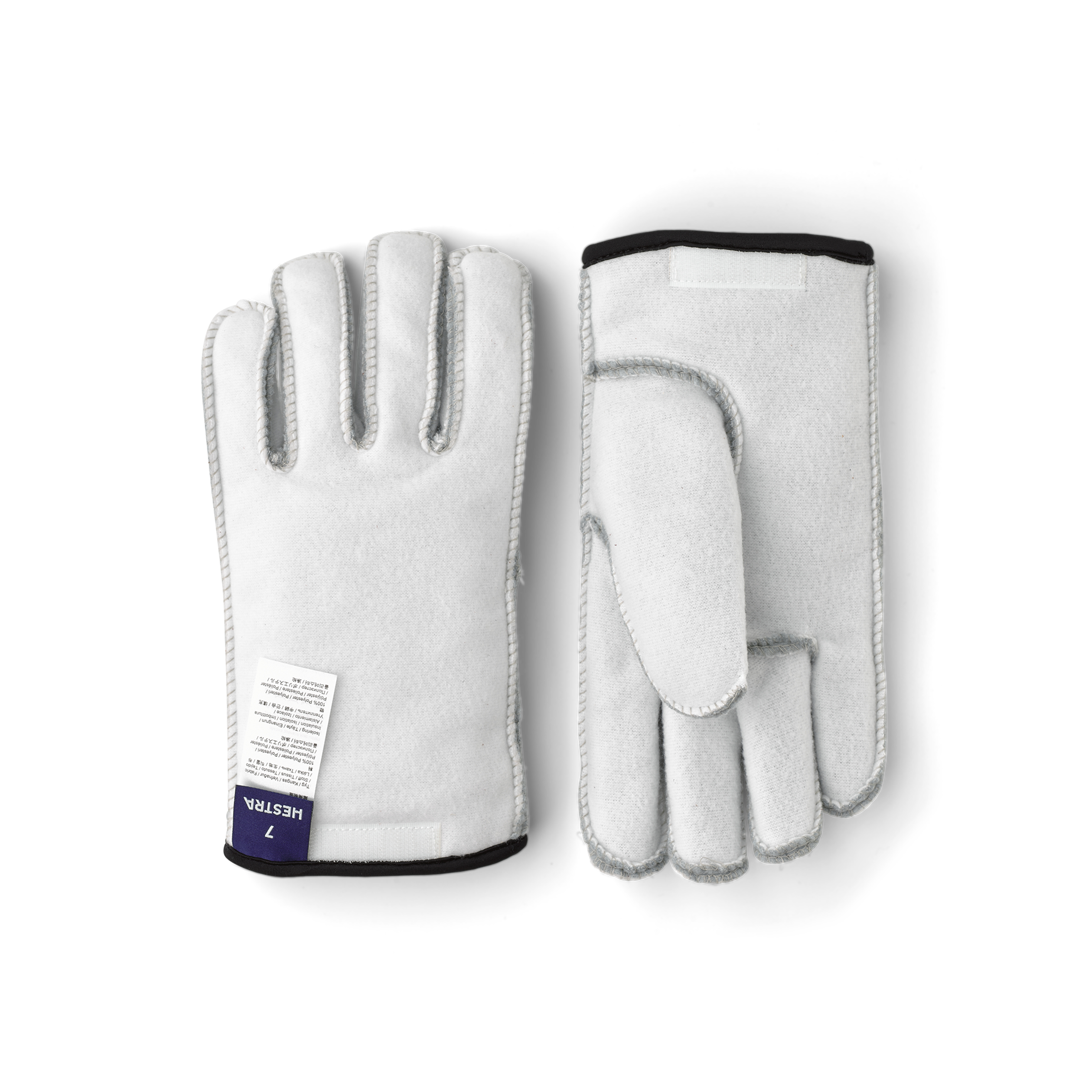 Weißes maschinengenähtes Handschuhfutter