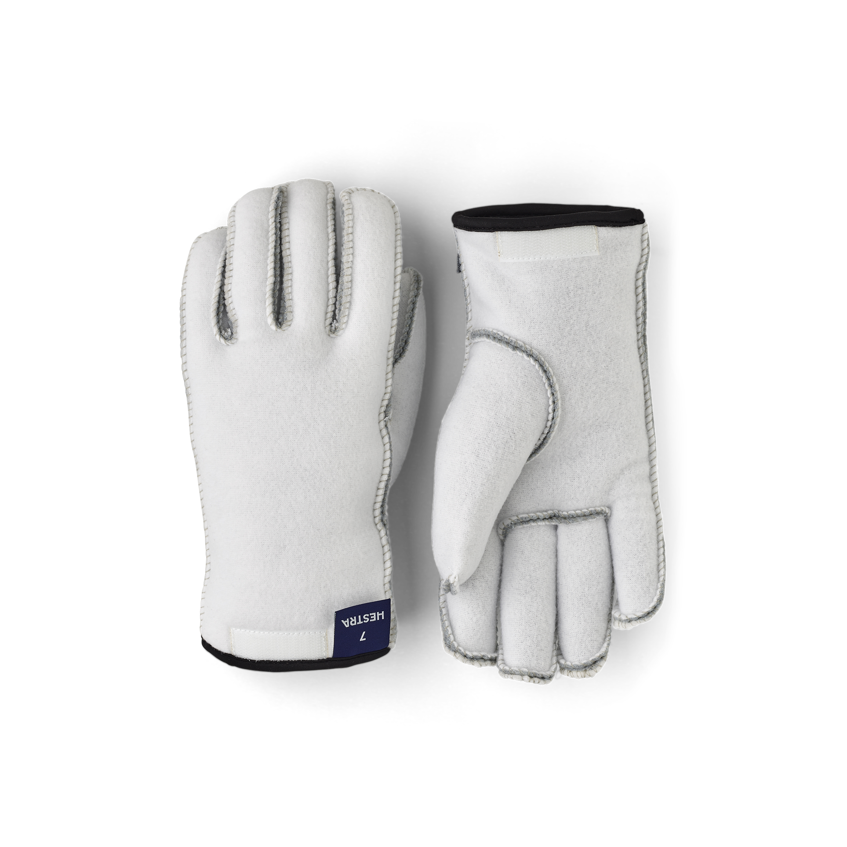 Weißes maschinengenähtes Handschuhfutter