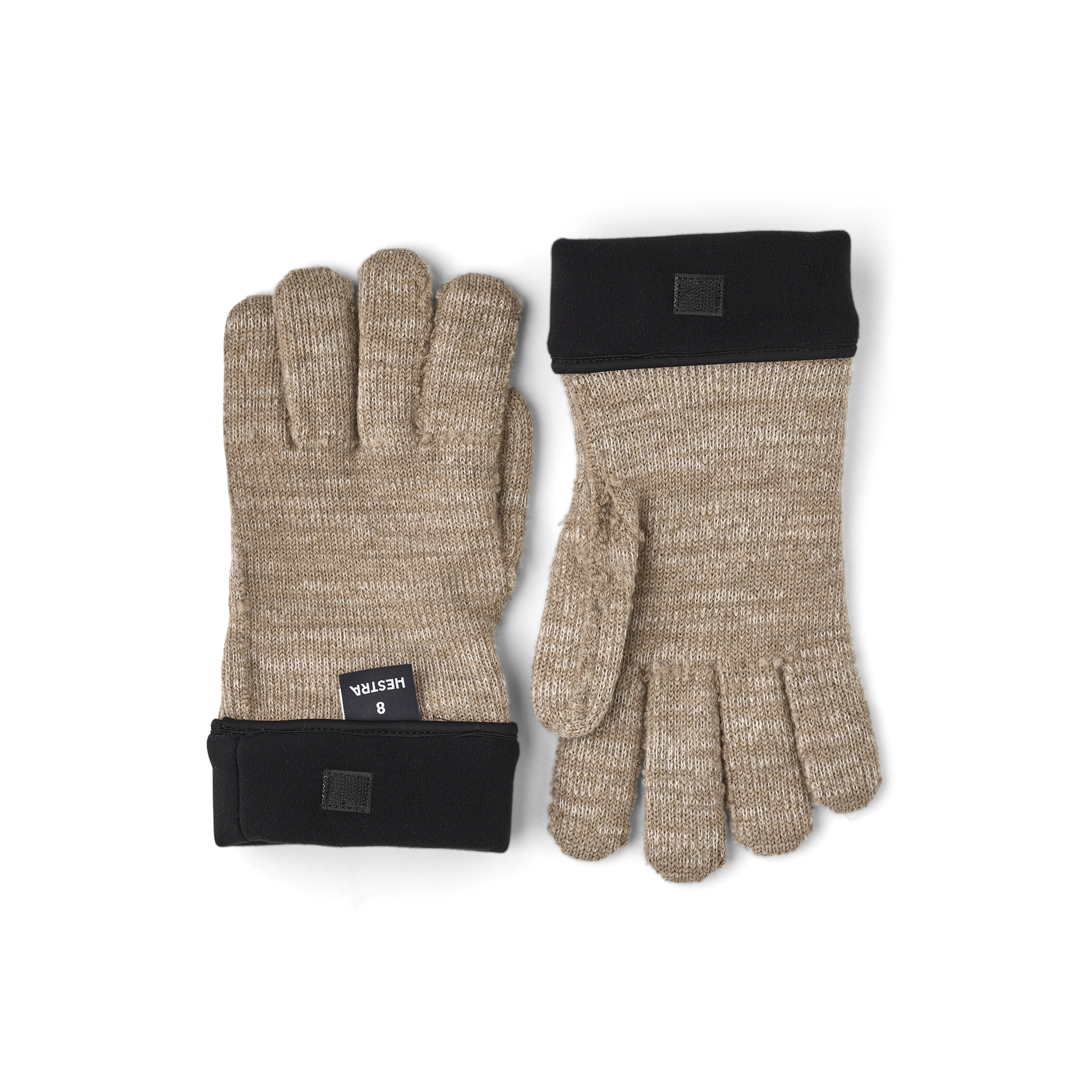 Beiges Handschuhfutter aus Merinowolle